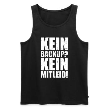 Kein Backup? Kein Mitleid! Admin Geschenk - Männer Premium Bio Tank Top - Schwarz - Vorne - AI Model Male 178 light (178cm)