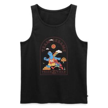 Sesamstraße Design Team Sesame Track & Field - Männer Premium Bio Tank Top - Schwarz - Vorne - AI Model Male 178 light (178cm)