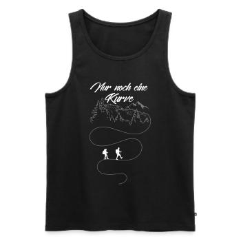 WANDERN - Nur noch eine Kurve... - Männer Premium Bio Tank Top - Schwarz - Vorne - AI Model Male 178 light (178cm)