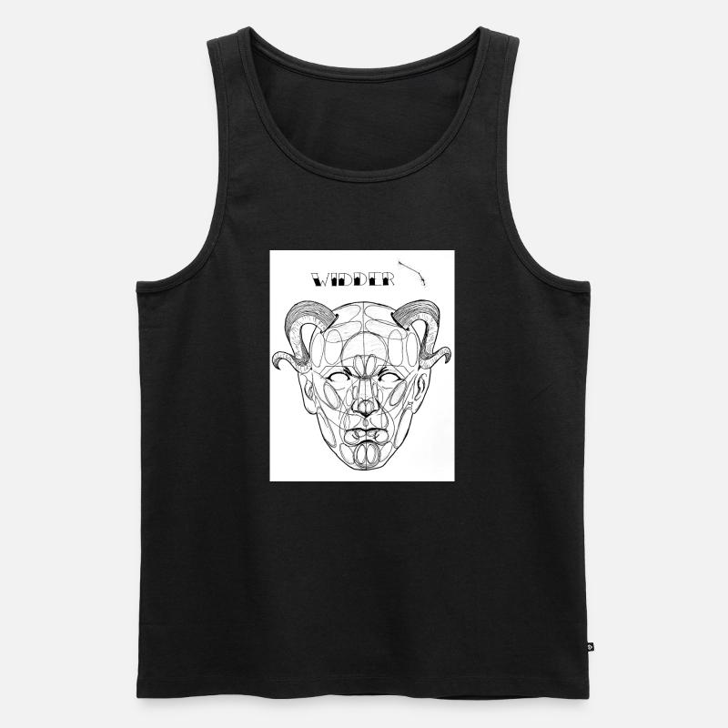 Widder - Männer Premium Bio Tank Top - Schwarz