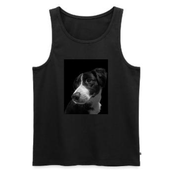 rek image 3319 - Männer Premium Bio Tank Top - Schwarz - Vorne - Michal (187cm)