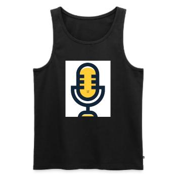 Mikrofon - Männer Premium Bio Tank Top - Schwarz - Vorne - Michal (187cm)