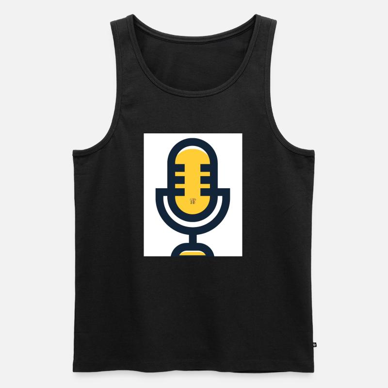 Mikrofon - Männer Premium Bio Tank Top - Schwarz