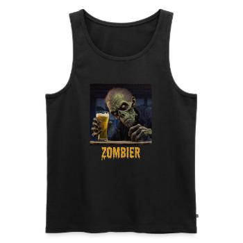 Zombier - Männer Premium Bio Tank Top - Schwarz - Vorne - Michal (187cm)