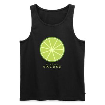 A Lime Excuse - Men's Premium Organic Tank Top - black - Front - AI Model Male 178 light (178cm)