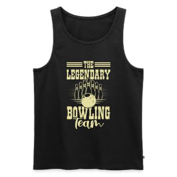 Équipe légendaire de bowling - Débardeur bio Premium Homme - noir - Devant - AI Model Male 178 light (178cm)