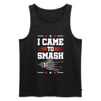 Badminton Smash - Débardeur bio Premium Homme - noir - Devant - Michal (187cm)