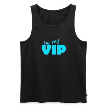 BE MY VIP - Männer Premium Bio Tank Top - Schwarz - Vorne - AI Model Male 178 light (178cm)