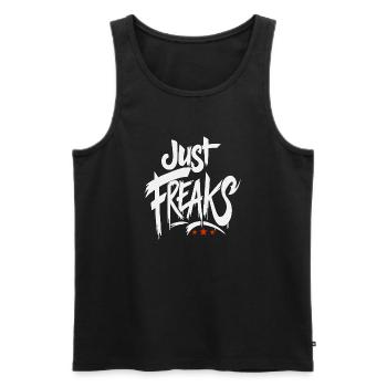 Just Freaks Graffiti Tag blanc - Just Freaks ® - Débardeur bio Premium Homme - noir - Devant - Michal (187cm)