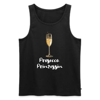 und Prosecco - Prosecco Prinzessin - Männer Premium Bio Tank Top - Schwarz - Vorne - Michal (187cm)