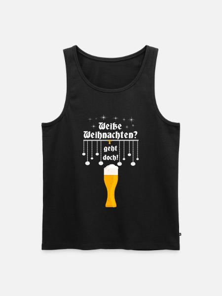 Weiße Weihnachten - Männer Premium Bio Tank Top - Schwarz
