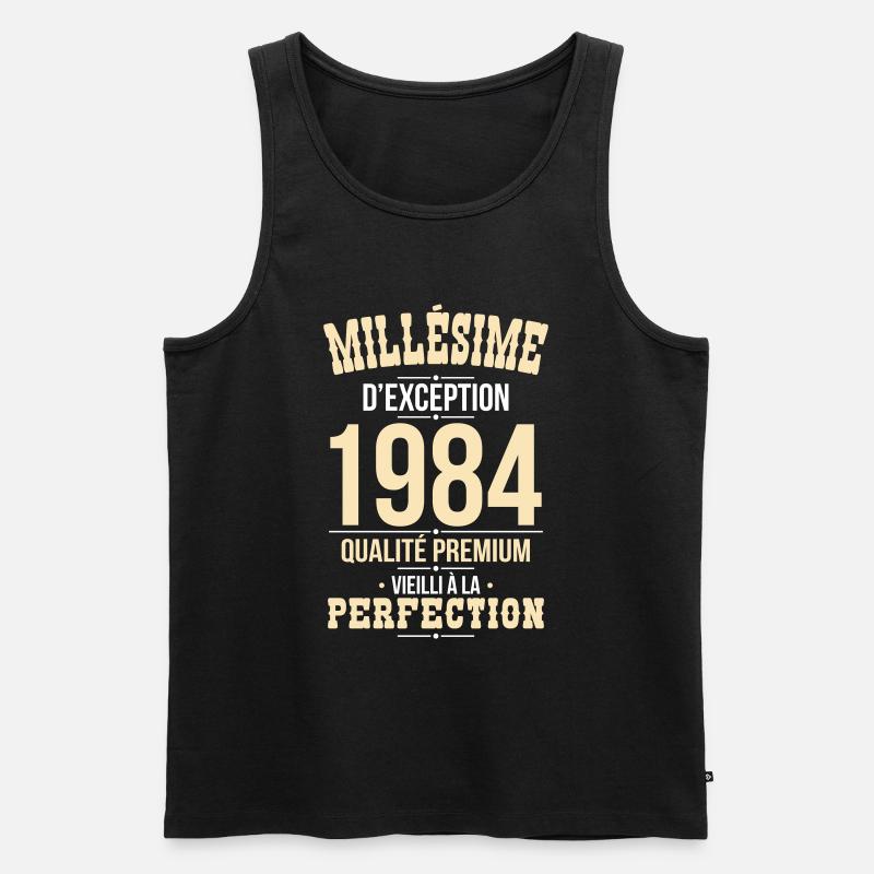 Anniversaire 40 ans - Millésime d'Exception 1984 - Débardeur bio Premium Homme - noir