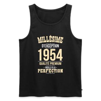 Anniversaire 70 ans - Millésime d'Exception 1954 - Débardeur bio Premium Homme - noir - Devant - Michal (187cm)