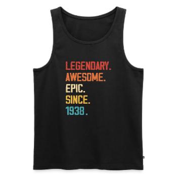 Episch und legendär geboren 1938: 86. Geburtstag - Männer Premium Bio Tank Top - Schwarz - Vorne - Michal (187cm)