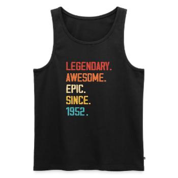 Epic & Legendary Jahrgang 1952: 72. Geburtstag - Männer Premium Bio Tank Top - Schwarz - Vorne - Michal (187cm)
