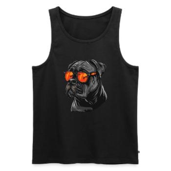 Cane Corso Italiano, Dog, Sunglasses, Summer - Men's Premium Organic Tank Top - black - Front - Michal (187cm)