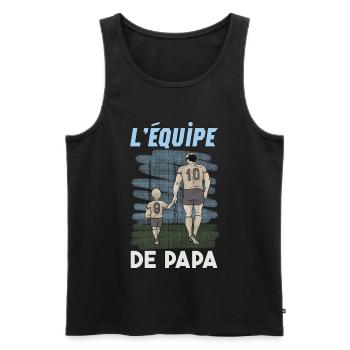 L'Équipe de Papa Rugby En Famille Cadeau Rugbyman - Débardeur bio Premium Homme - noir - Devant - Michal (187cm)