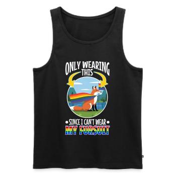Certified furry - Männer Premium Bio Tank Top - Schwarz - Vorne - AI Model Male 178 light (178cm)