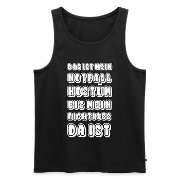 Das ist mein Notfallkostüm bis mein richtiges... - Männer Premium Bio Tank Top - Schwarz - Vorne - Michal (187cm)