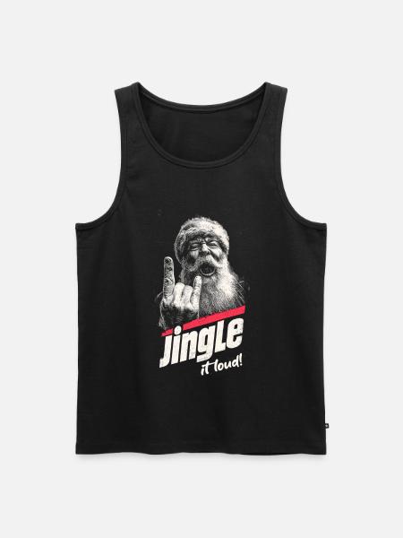 Jingle It Loud - Männer Premium Bio Tank Top - Schwarz