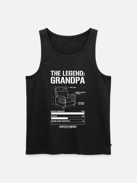 The Legend Grandpa - Men's Premium Organic Tank Top - black