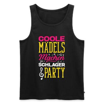 Coole Mädels Machen Schlager Party Outfit - Männer Premium Bio Tank Top - Schwarz - Vorne - Michal (187cm)
