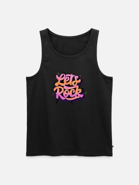 Let's Rock - Men's Premium Organic Tank Top - black