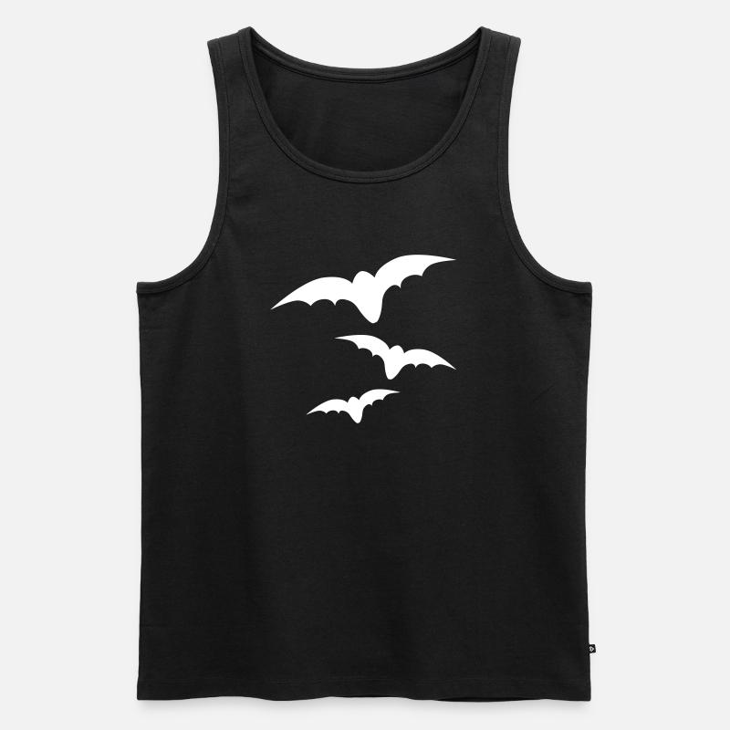 Drei Fledermäuse Icon - Männer Premium Bio Tank Top - Schwarz