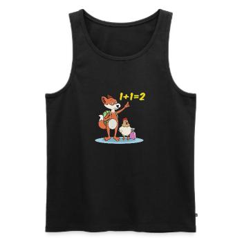 KOT GOUPI - Men's Premium Organic Tank Top - black - Front - AI Model Male 178 light (178cm)