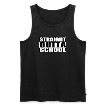 Straight outta School I Abi Abitur Graduation Fun - Débardeur bio Premium Homme - noir - Devant - Michal (187cm)