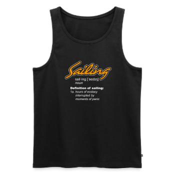 Definition of Sailing | Definition of sailing - Men's Premium Organic Tank Top - black - Front - AI Model Male 178 light (178cm)
