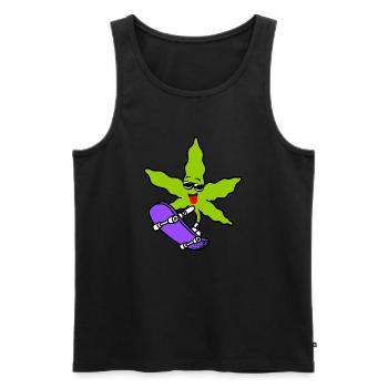 Skater weed - Men's Premium Organic Tank Top - black - Front - Michal (187cm)