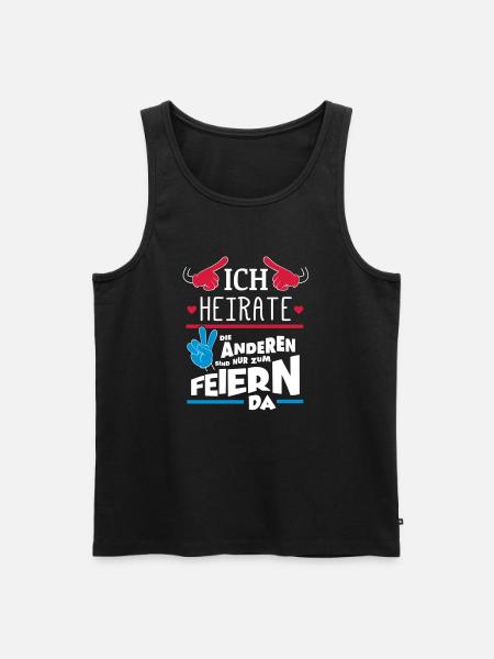 ICH HEIRATE JGA - Männer Premium Bio Tank Top - Schwarz