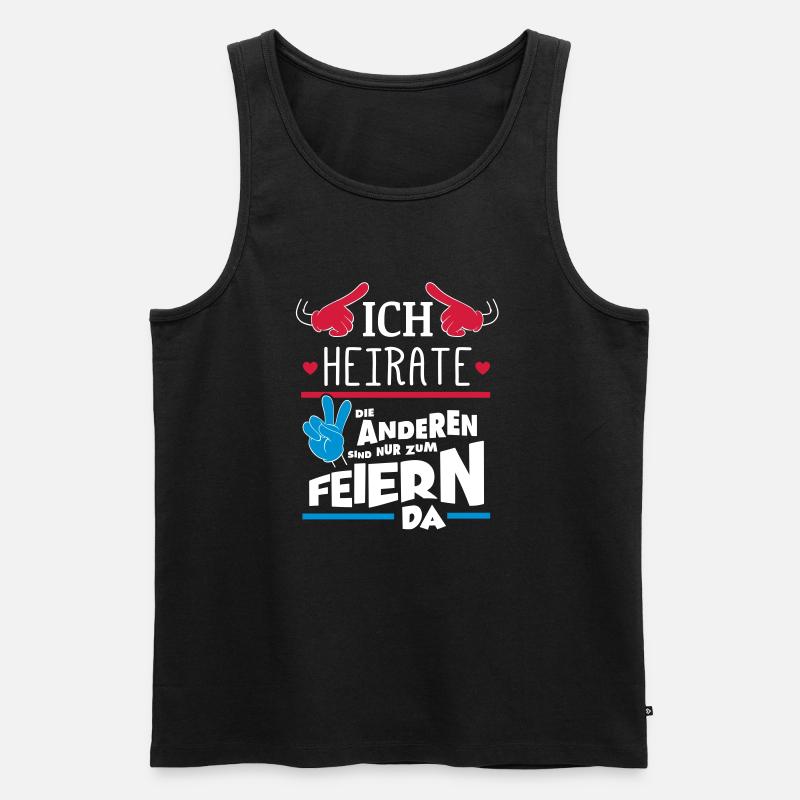 ICH HEIRATE JGA - Männer Premium Bio Tank Top - Schwarz