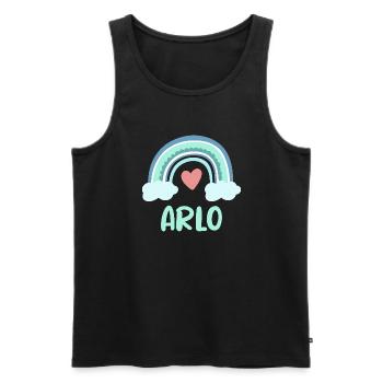 Arlo Name Rainbow Baby - Men's Premium Organic Tank Top - black - Front - Michal (187cm)