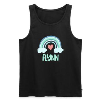 Flynn Name Rainbow Baby - Men's Premium Organic Tank Top - black - Front - Michal (187cm)