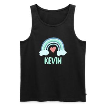 Kevin Nom Rainbow Baby - Débardeur bio Premium Homme - noir - Devant - Michal (187cm)