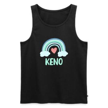 Keno Name Regenbogen Baby - Männer Premium Bio Tank Top - Schwarz - Vorne - Michal (187cm)