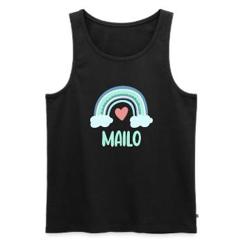 Mailo Name Rainbow Baby - Men's Premium Organic Tank Top - black - Front - Michal (187cm)