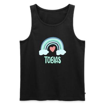 Tobias Nom Rainbow Baby - Débardeur bio Premium Homme - noir - Devant - Michal (187cm)