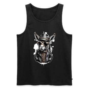 Cool donkey - Men's Premium Organic Tank Top - black - Front - Michal (187cm)