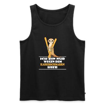 hüttengaudi kaiserschmarrn ski pulverschnee - Männer Premium Bio Tank Top - Schwarz - Vorne - Michal (187cm)