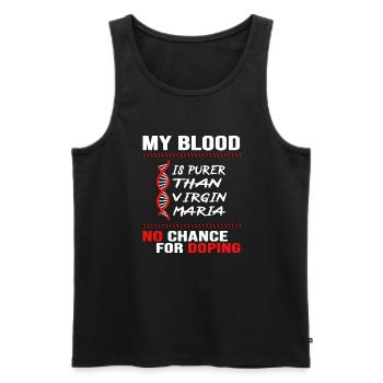anti doping fitness sport success dopamine no doping - Men's Premium Organic Tank Top - black - Front - AI Model Male 178 light (178cm)