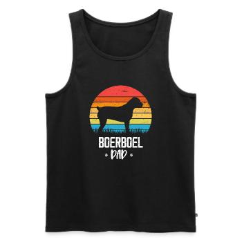 Boerboel - Männer Premium Bio Tank Top - Schwarz - Vorne - Michal (187cm)