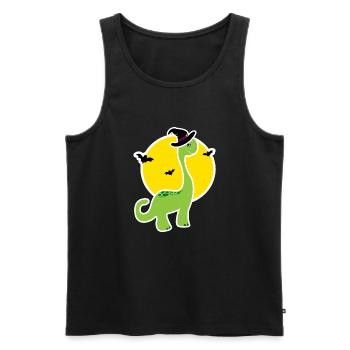 Kids Halloween Dino T-Shirt - Gift idea - Men's Premium Organic Tank Top - black - Front - Michal (187cm)
