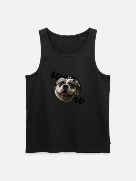 Bulldog - Men's Premium Organic Tank Top - black