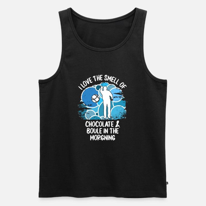Boule Petanque Boccia Boules Schokolade - Männer Premium Bio Tank Top - Schwarz