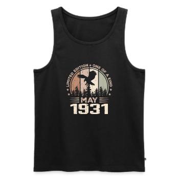 Unvergleichlich seit Mai 1931, 93. Jahrestag - Männer Premium Bio Tank Top - Schwarz - Vorne - Michal (187cm)