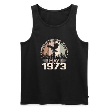 Unvergleichlich seit Mai 1973, 51. Jahrestag - Männer Premium Bio Tank Top - Schwarz - Vorne - Michal (187cm)