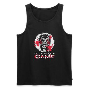 Poupée d'horreur, cadeau, horreur, jeu, clown d'horreur - Débardeur bio Premium Homme - noir - Devant - AI Model Male 178 light (178cm)